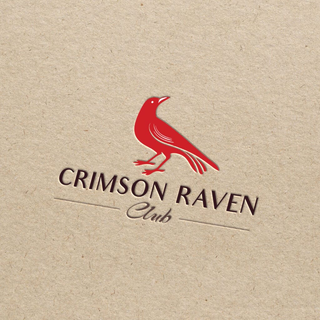 Crimson-Raven-Club-logo-design-dingo.graphics